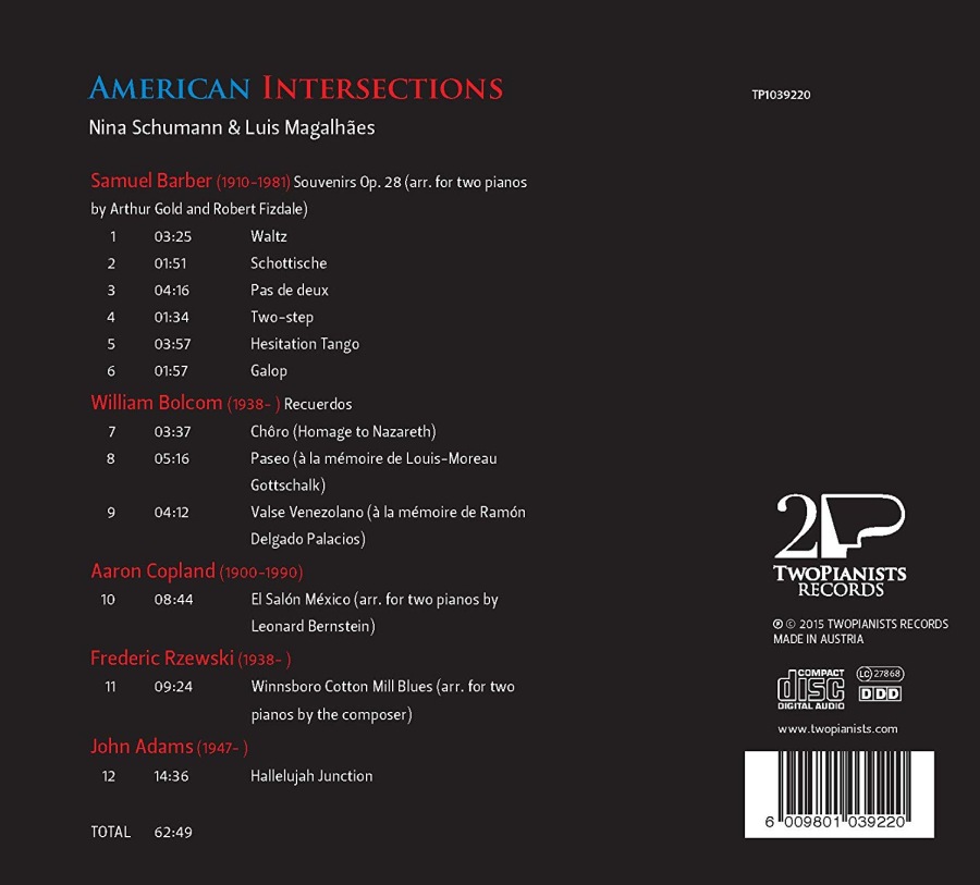 American Intersections - Barber; Bolcom; Copland; Rzewski; Adams - slide-1