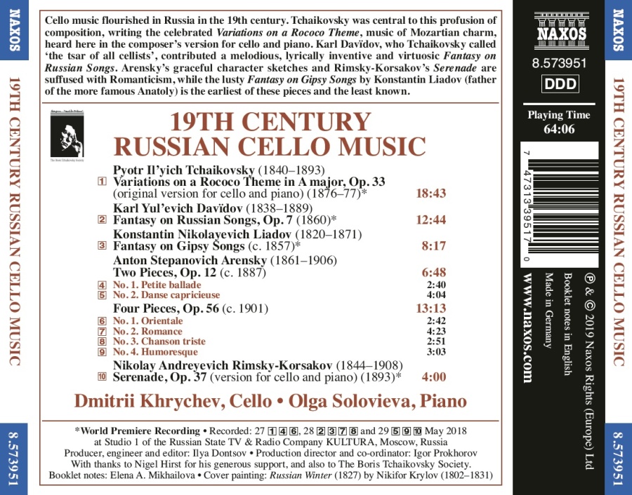 19th Century Russian Cello Music - slide-1