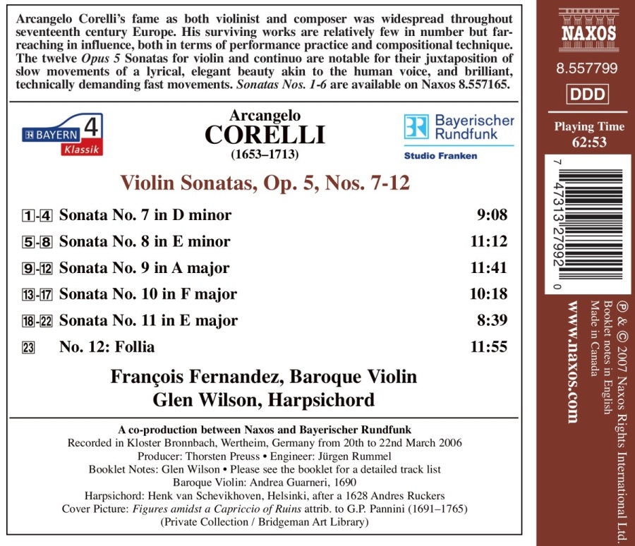 CORELLI: Violin Sonatas Op.5 Nos. 7-12 - slide-1