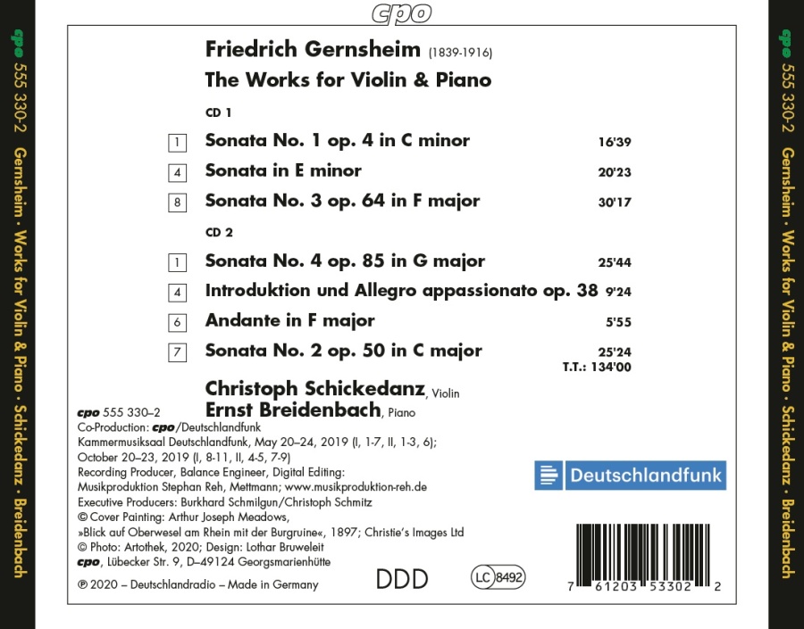 Gernsheim: Complete Violin Sonatas - slide-1