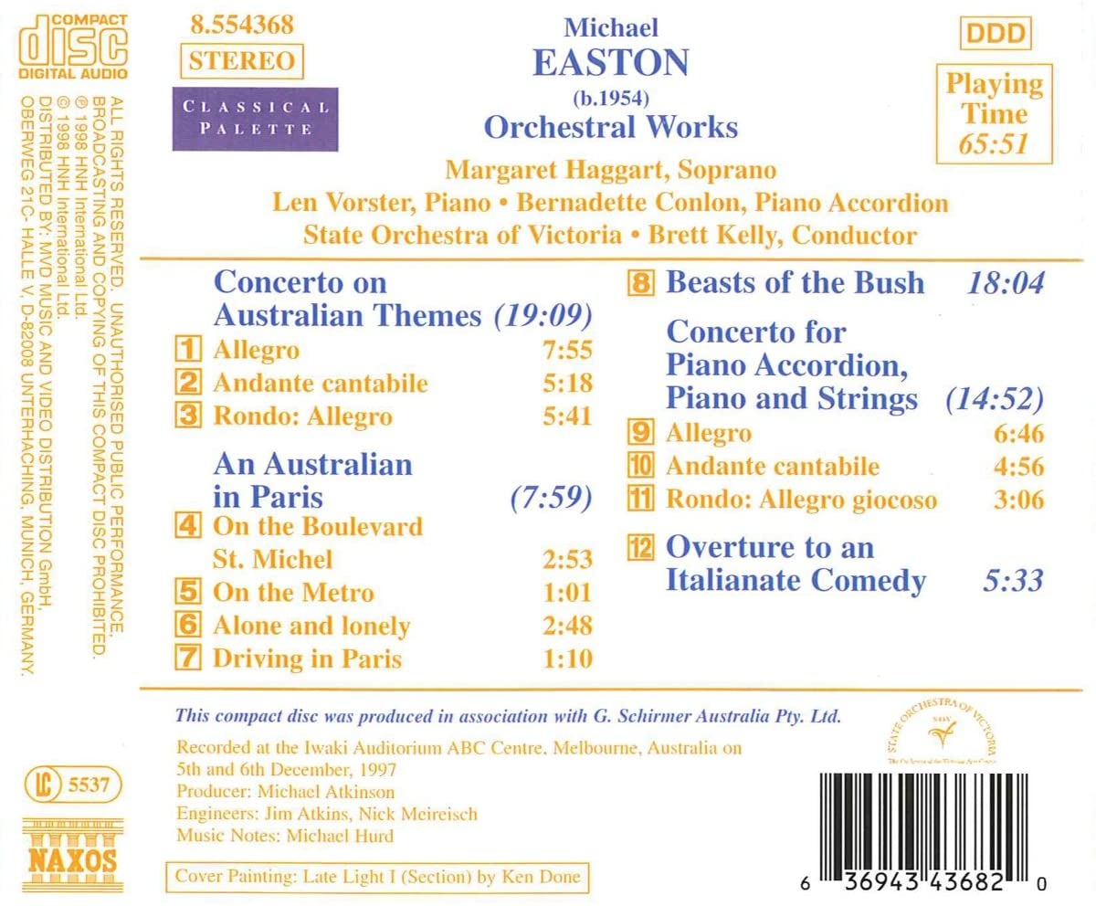 EASTON: Concerto on Australian Themes, an Australian in Paris, Beasts of the Bush - slide-1