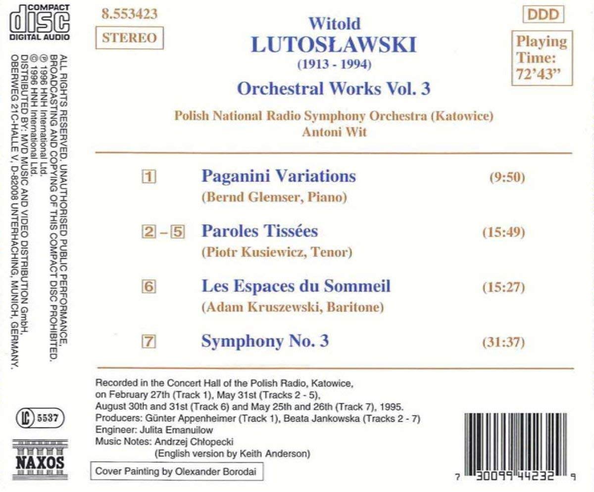 Lutosławski: Orchestral Works Vol. 3 - slide-1