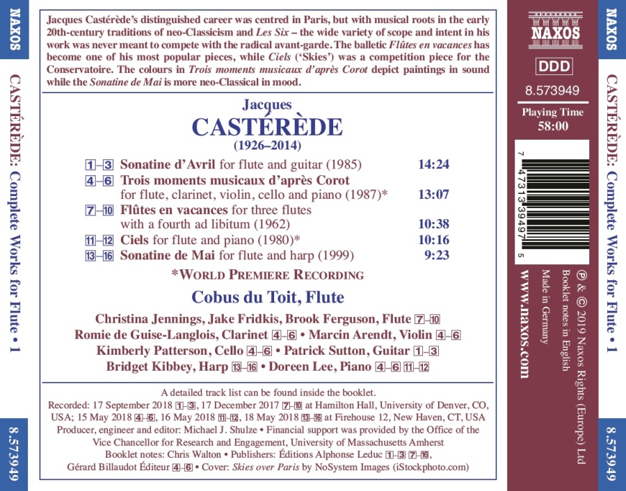 Casterede: Complete Works for Flute Vol. 1 - slide-1