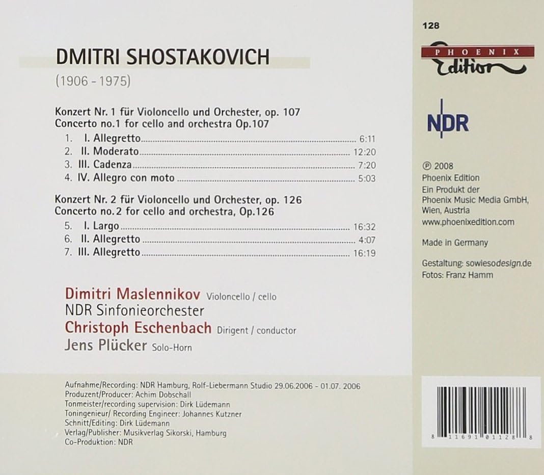 SHOSTAKOWICH: Cello Concertos Nos. 1 & 2 - slide-1