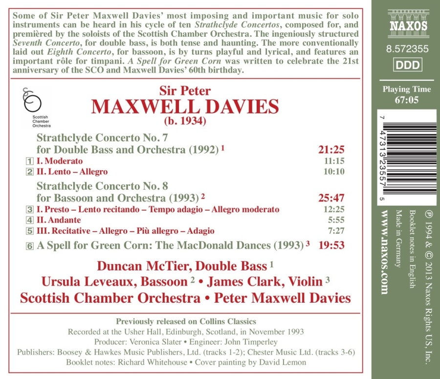 Maxwell Davies: Strathclyde Concertos Nos. 7 & 8 - slide-1