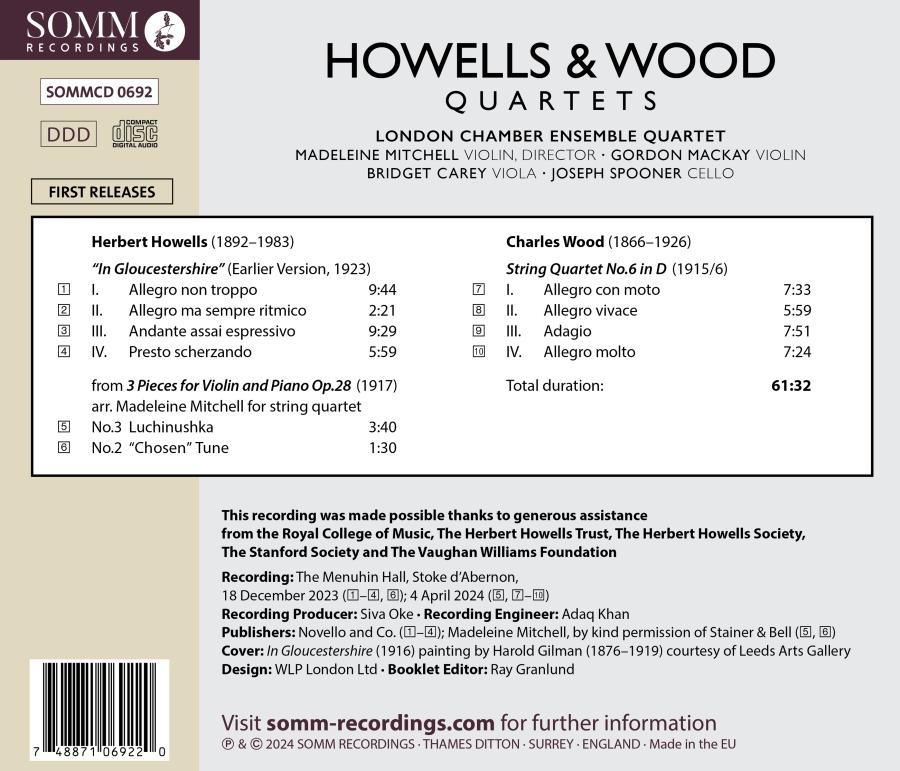 Howells & Wood: Quartets - slide-1