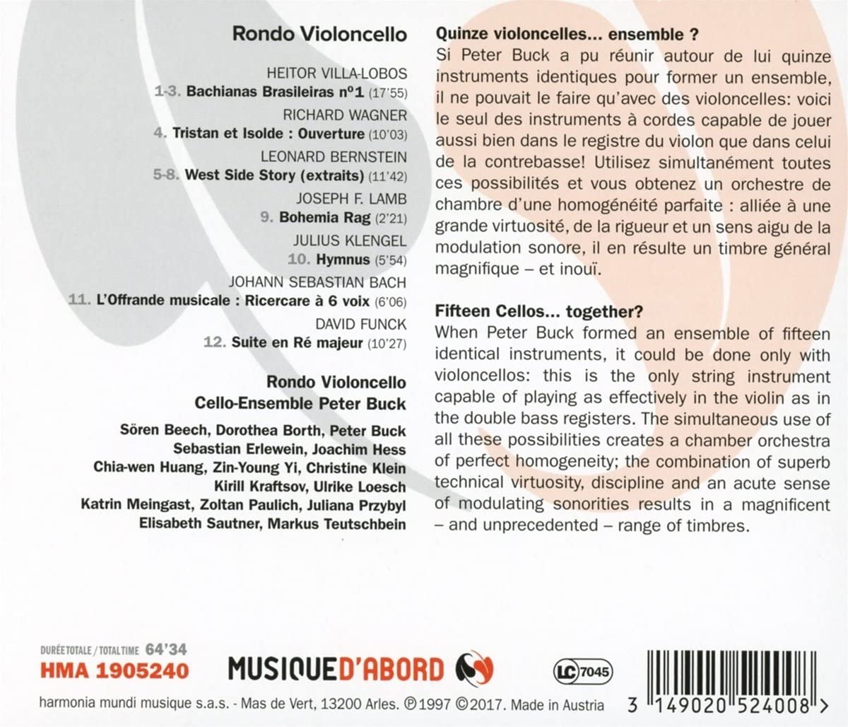 Rondo Violoncello - Villa-Lobos; Wagner; Bach; Bernstein; Funck - slide-1