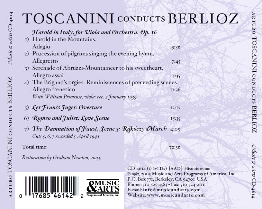 Toscanini conducts Berlioz - Symphonie "Harold in Italien" - slide-1