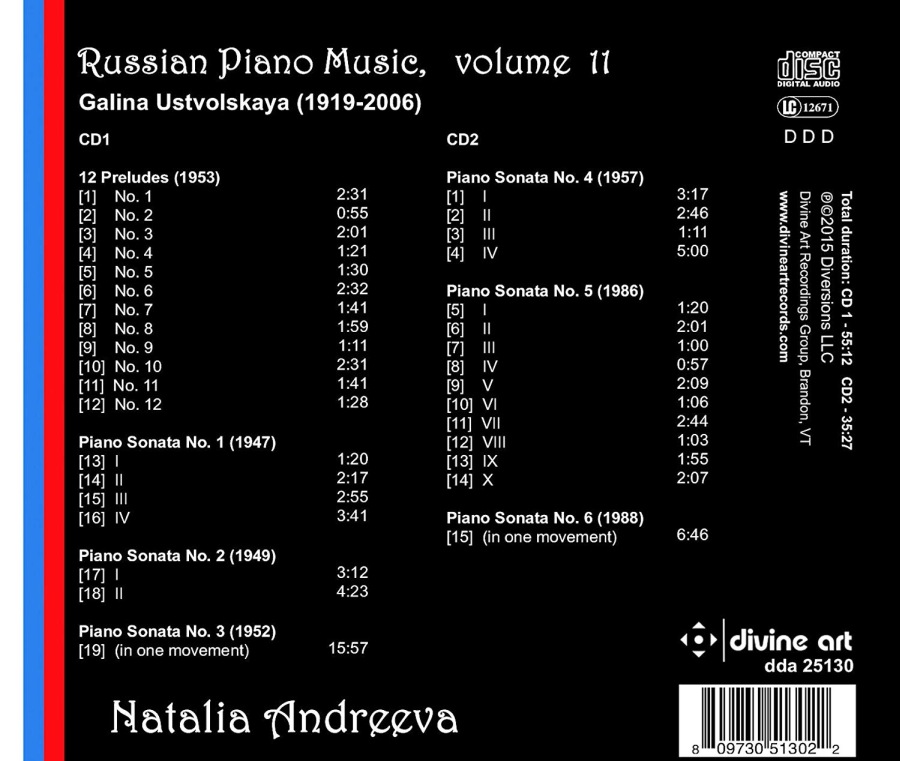 Russian Piano Music Vol. 11 - Galina Ustvolskaya - slide-1