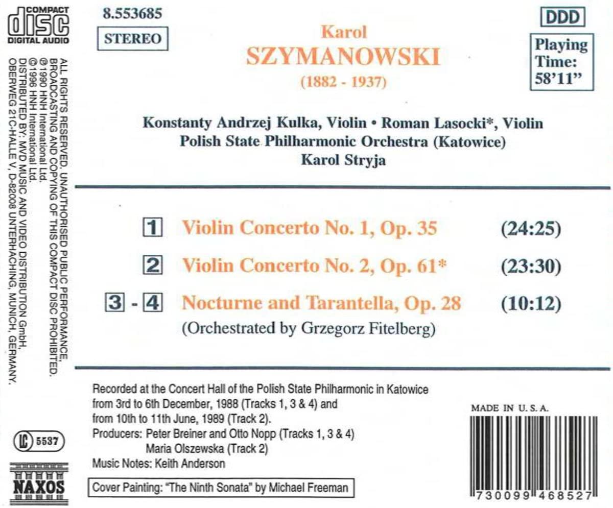 SZYMANOWSKI: Violin Concertos nos 1 & 2 - slide-1