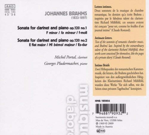 BRAHMS: Sonatas op. 120 for clarinet and piano - slide-1