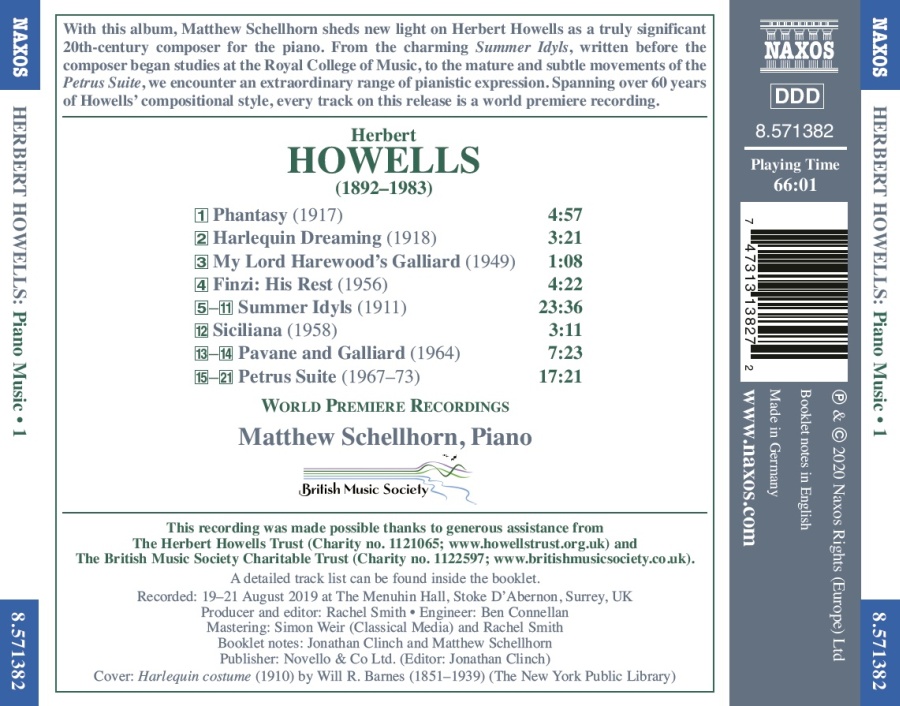 Howells: Piano Music Vol. 1 - slide-1