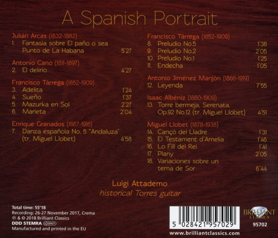 A Spanish Portrait: Llobet, Tárrega, Granados, Albeniz - slide-1