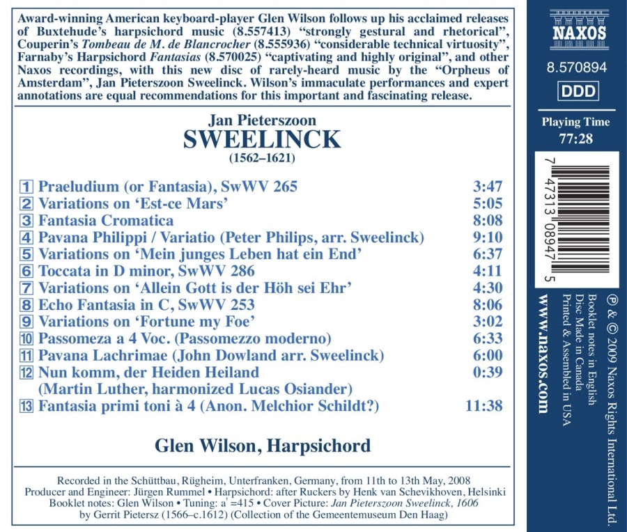 Sweelinck: Music for Harpsichord - slide-1