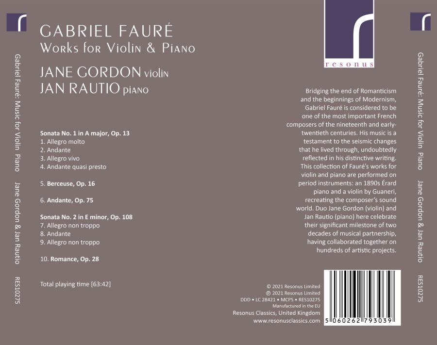 Fauré: Works for Violin and Piano - slide-1