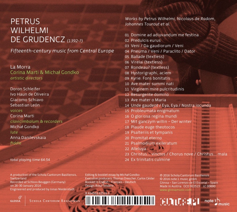 Petrus Wilhelmi de Grudencz: Fifteenth-century music from Central Europe - slide-1