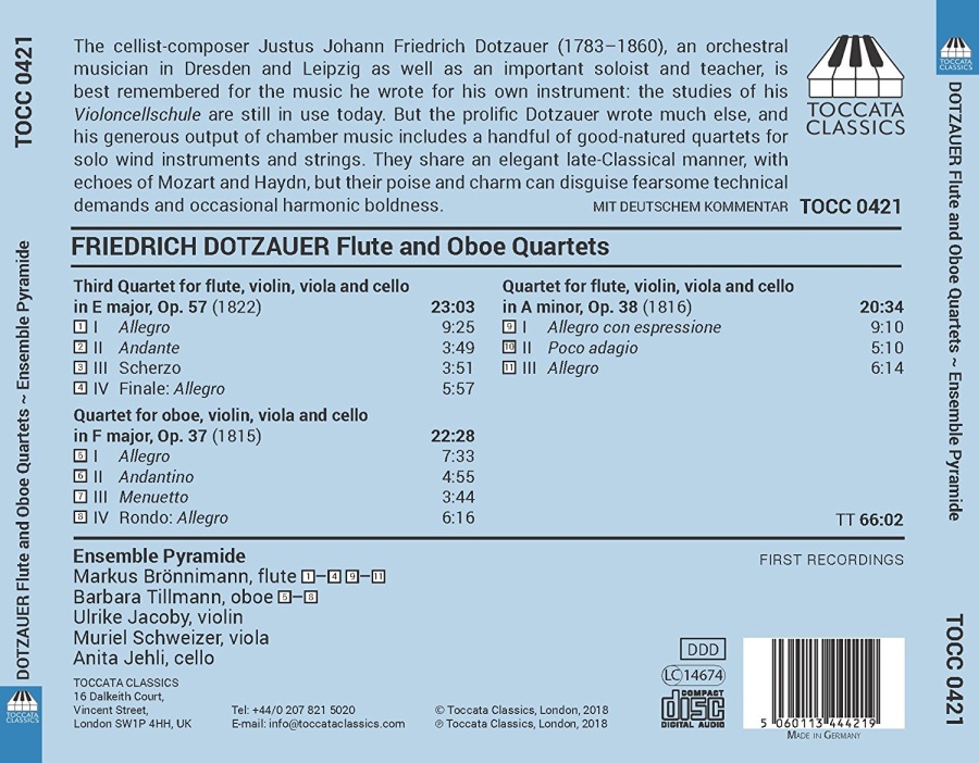 Dotzauer: Flute and Oboe Quartets - slide-1