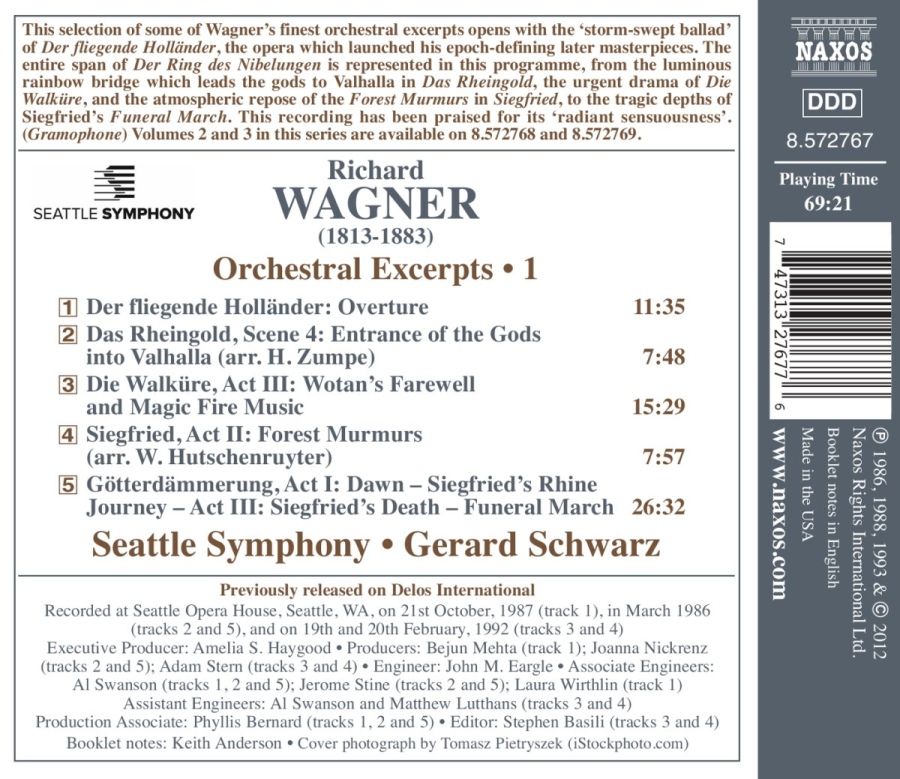 Wagner: Orchestral Excerpts Vol. 1 - Der fliegende Holländer, Das Rheingold, Die Walküre, Siegfried, Götterdämmerung, - slide-1