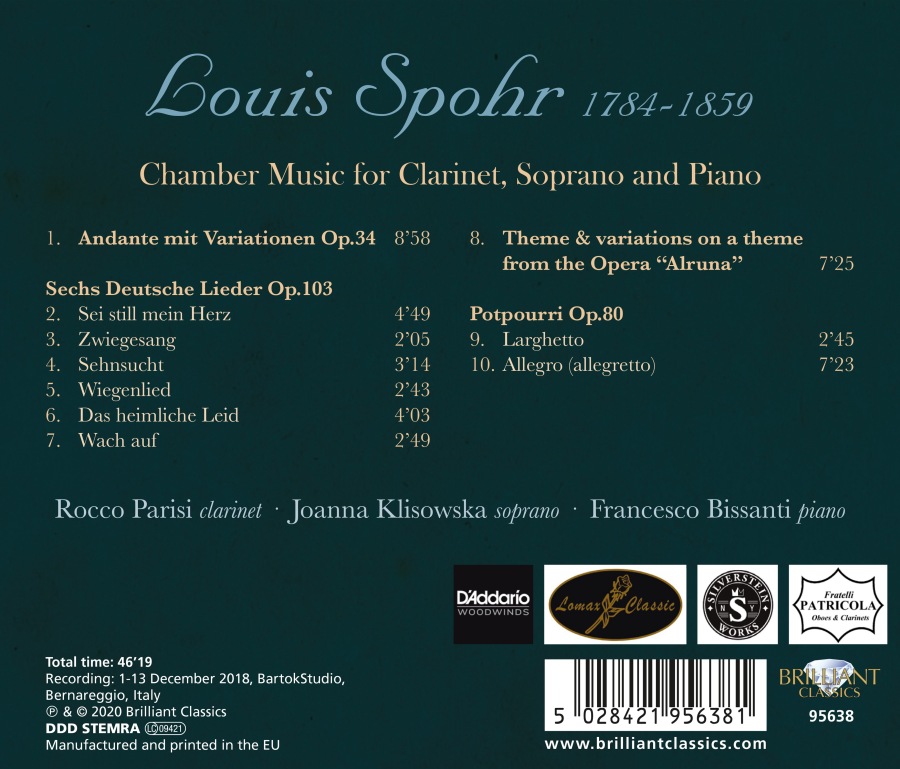 Spohr: Chamber Music for Clarinet, Soprano and Piano - slide-1