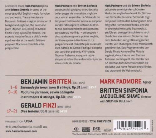 Britten: Serenade for tenor, horn & strings op. 31, Nocturne op. 60, Finzi: Dies Natalis - slide-1