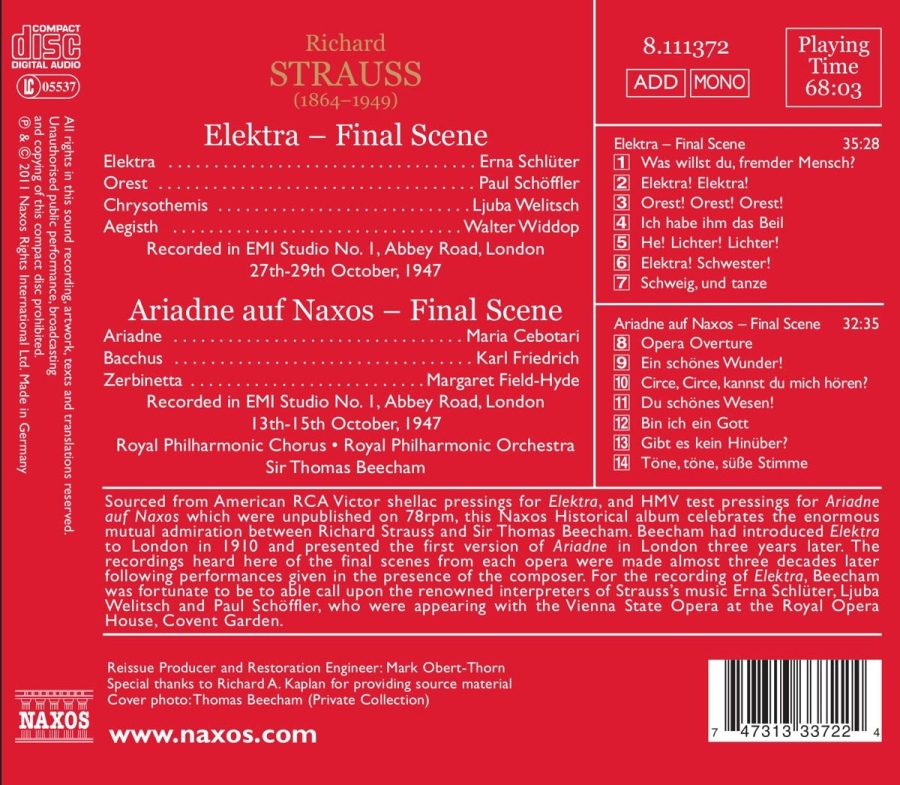 Strauss: Elektra, Ariadne auf Naxos - final scenes - slide-1