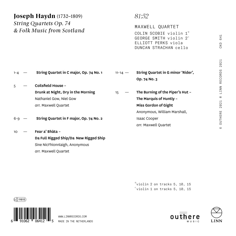 Haydn: String Quartets Op. 74 & Folk Music from Scotland - slide-1