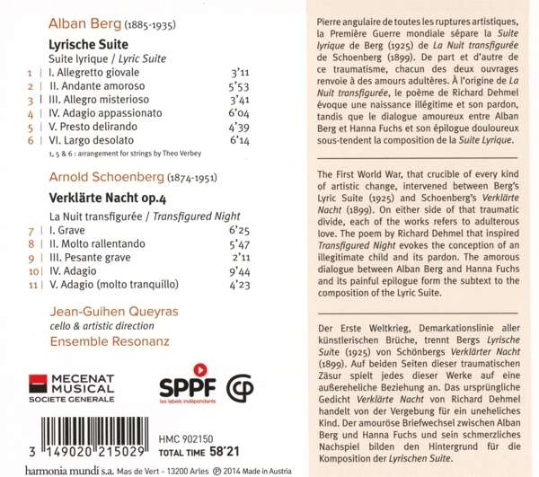 Berg: Lyrische Suite; Schoenberg: Verklärte Nacht - slide-1