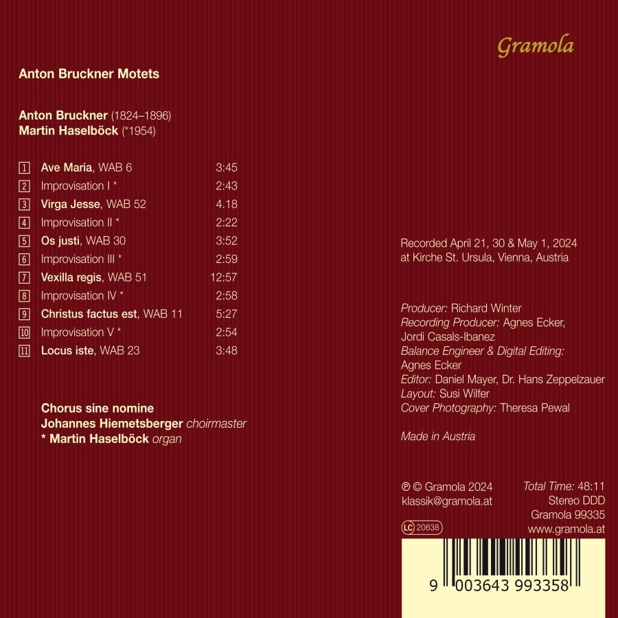 Bruckner: Motets & Organ Improvisations - slide-1