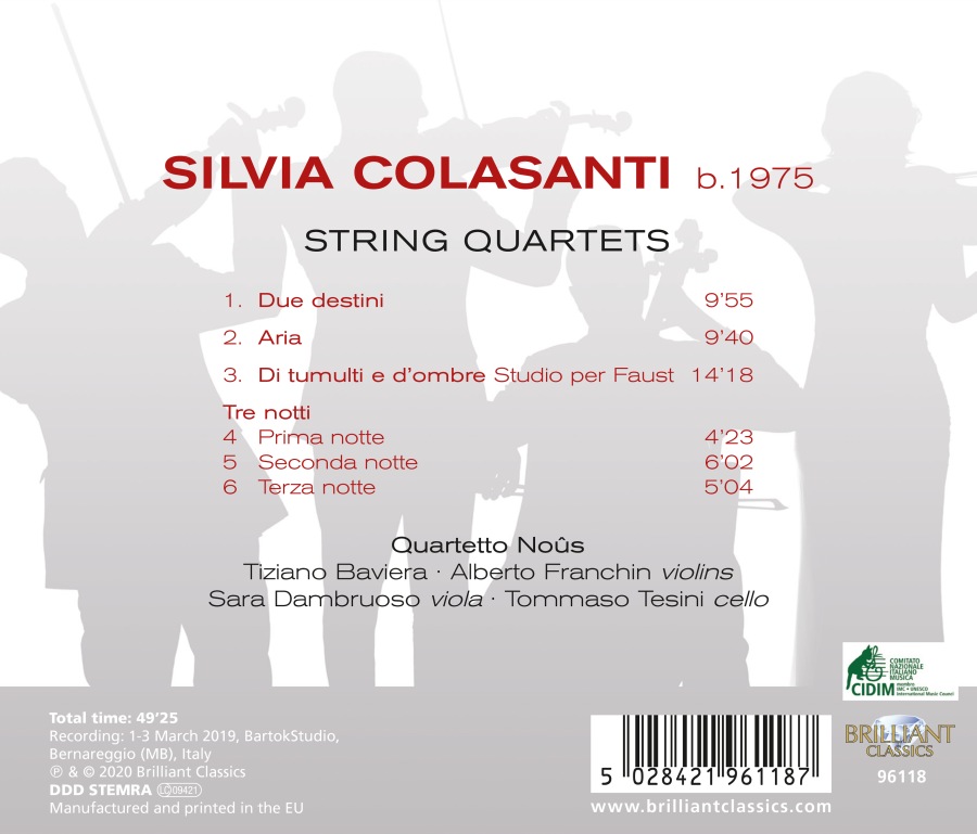 Colasanti: String Quartets - slide-1