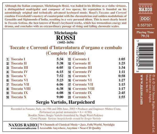 ROSSI: Toccatas and correnti - slide-1