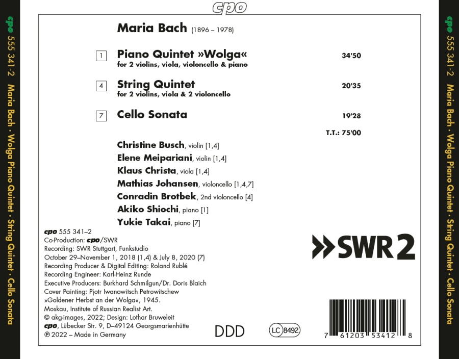 Maria Bach: Piano Quintet "Wolga" - slide-1