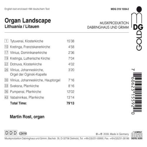 Lithuanian Organ Landscape - Podbielski, Ciurlionis, Moniuszko, Bogunski, ... - slide-1