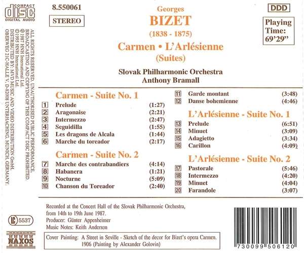 BIZET: Carmen Suites Nos. 1 and 2, L'arlesienne Suites Nos. 1 and 2 - slide-1
