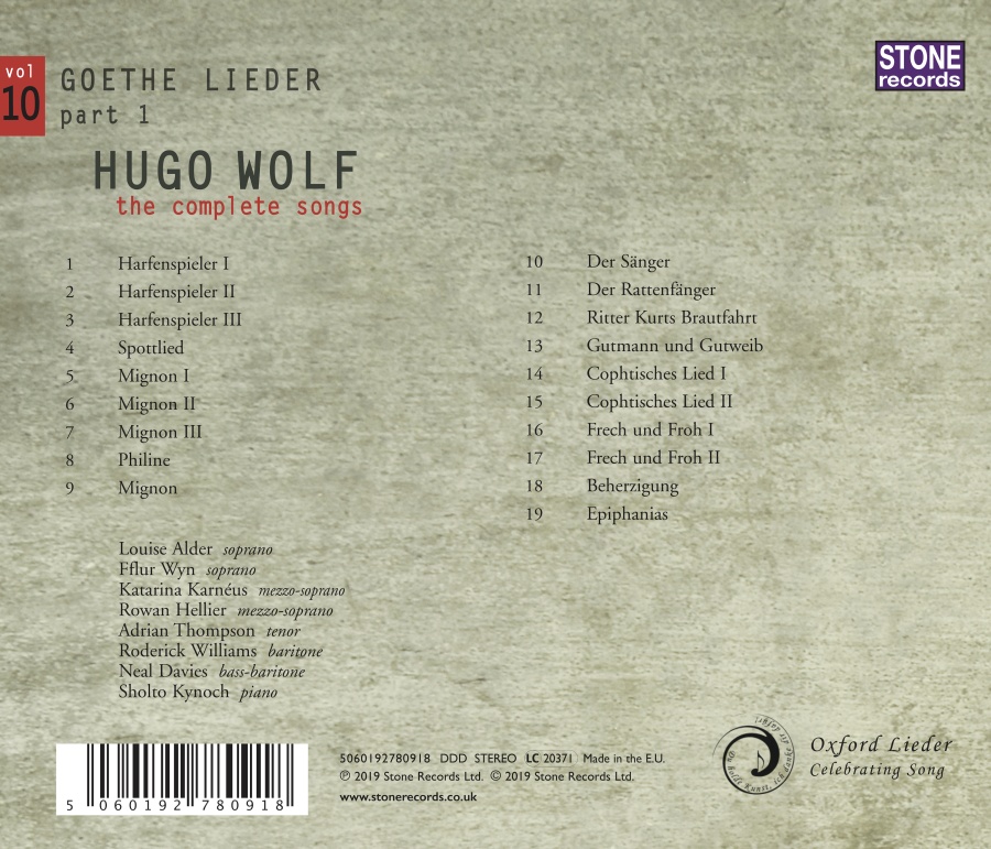 Wolf: The Complete Songs Vol. 10 - Goethe Lieder Part 1 - slide-1