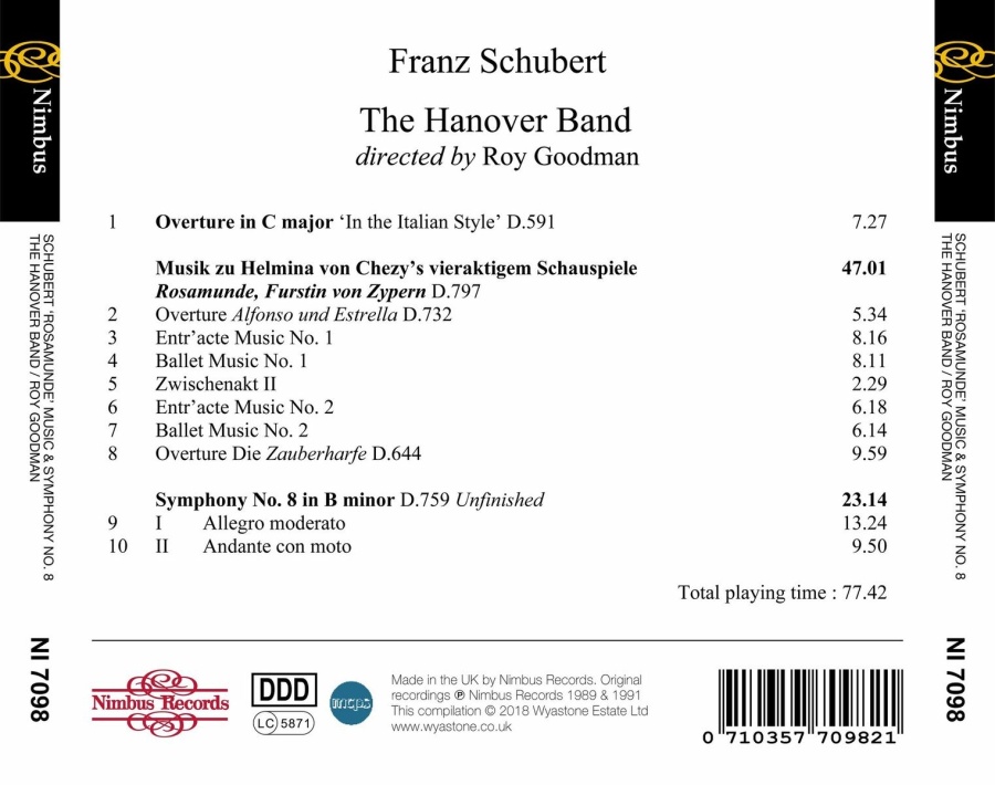 Schubert: Overture in C major; Rosamunde; Symphony No. 8 - slide-1