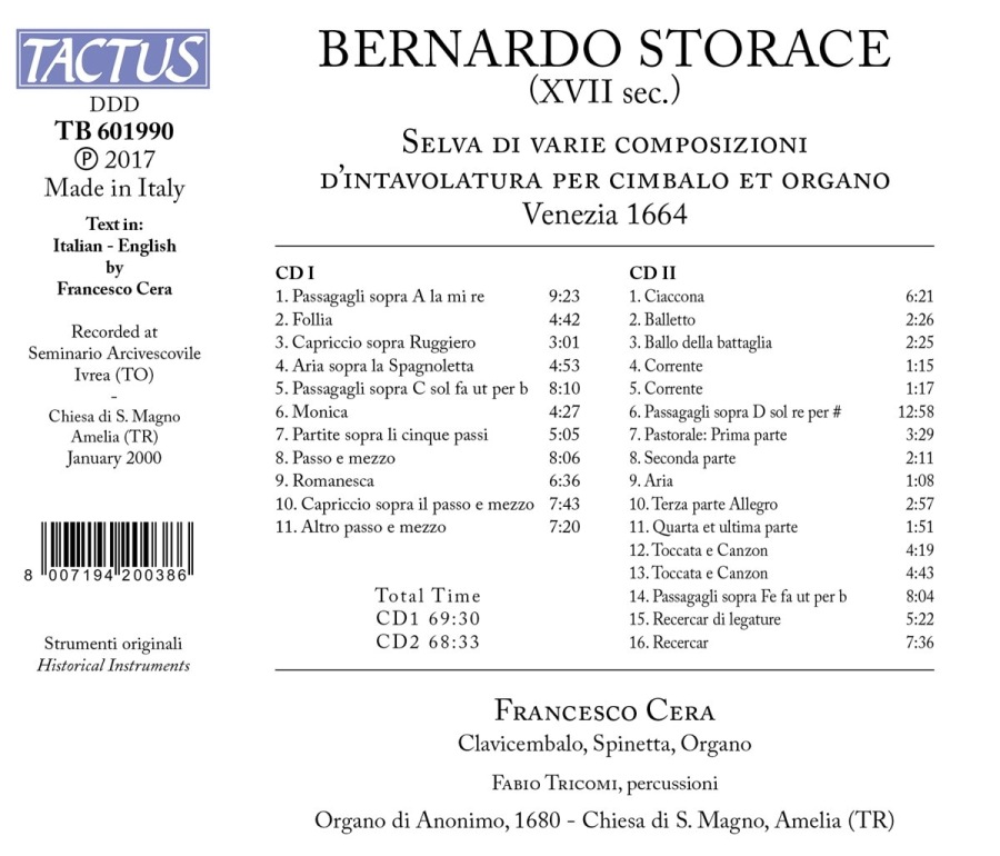 Storace: Selva di varie composizioni d’intavolatura per cimbalo et organo - slide-1