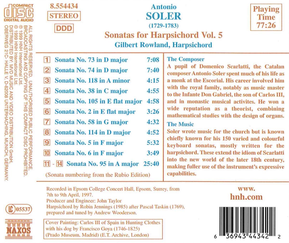 SOLER: Sonatas for Harpsichord Vol. 5 - slide-1