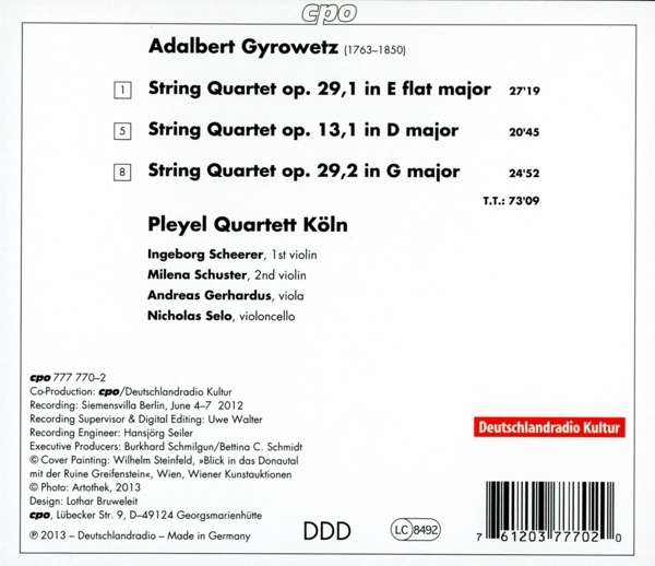 Gyrowetz: 3 String Quartets - slide-1