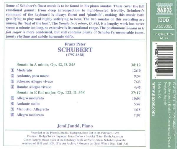 SCHUBERT: Piano Sonatas D.845 and 568 - slide-1