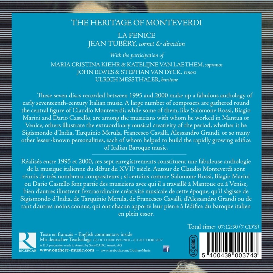 The Heritage of Monteverdi – Monteverdi, Rossi, Marini, India, Castello, Merula, Cavalli … - slide-1