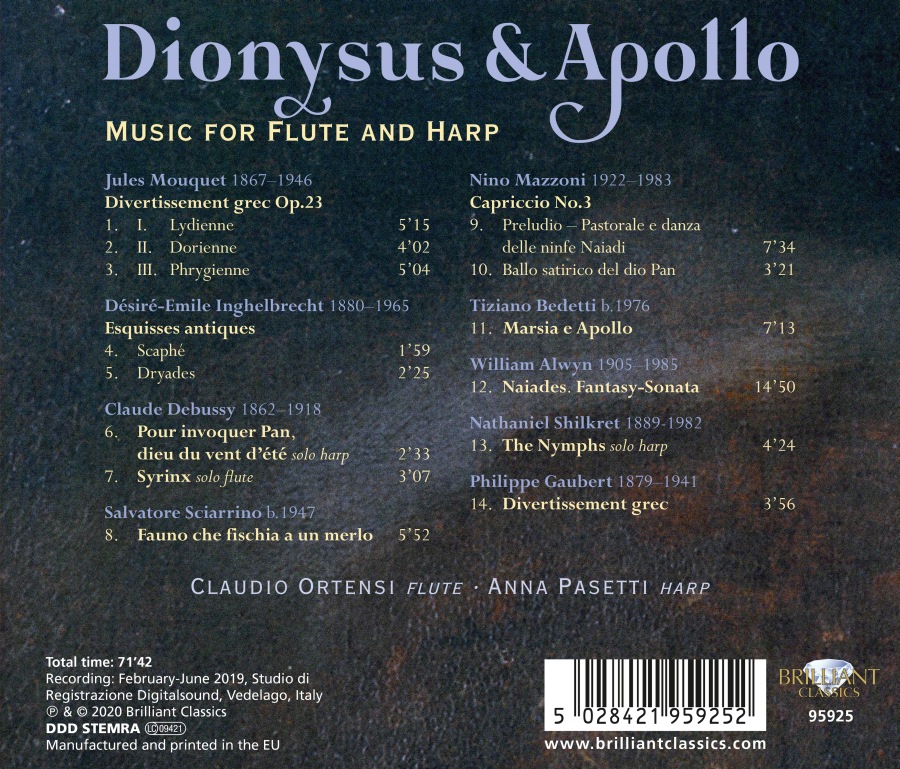 Dionysus & Apollo - Music for Flute and Harp - slide-1