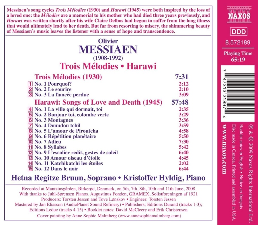 Messiaen: Harawi,Trois Mélodies - slide-1