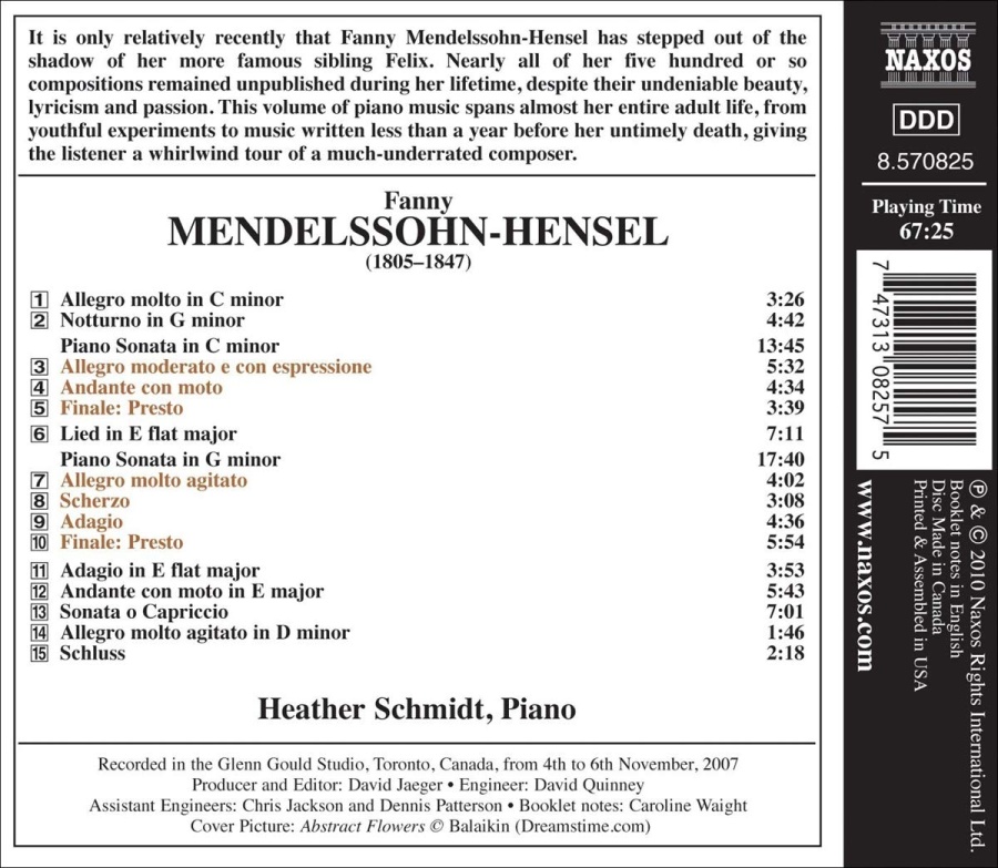 MENDELSSOHN-HENSEL: Piano Sonatas - slide-1