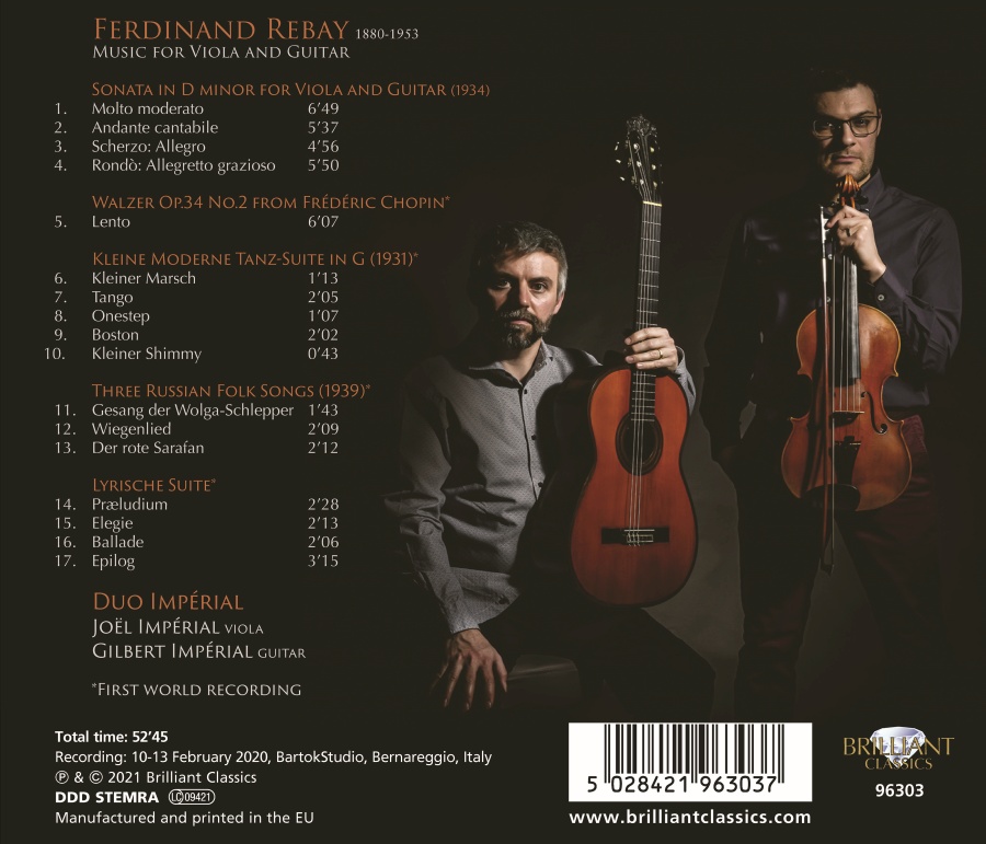Rebay: Complete Music for Viola and Guitar - slide-1