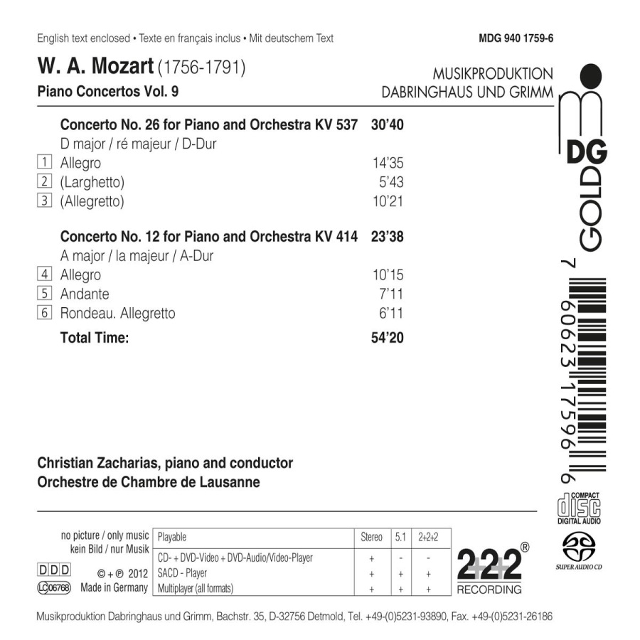 Mozart: Piano Concertos Vol. 9 - Nos. 12 & 26 - slide-1