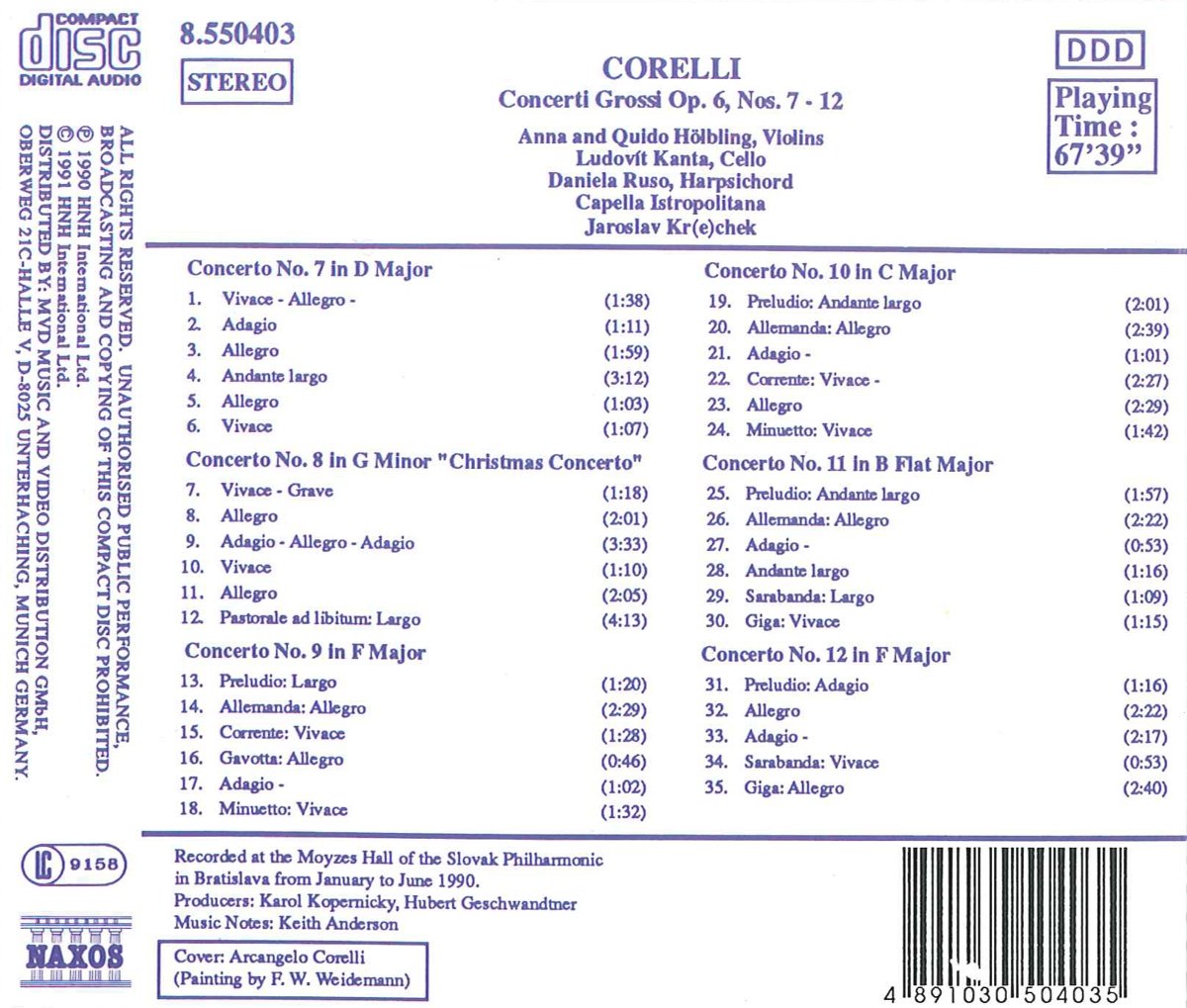 Corelli: Concerti Grossi op. 6 nos. 7 - - slide-1