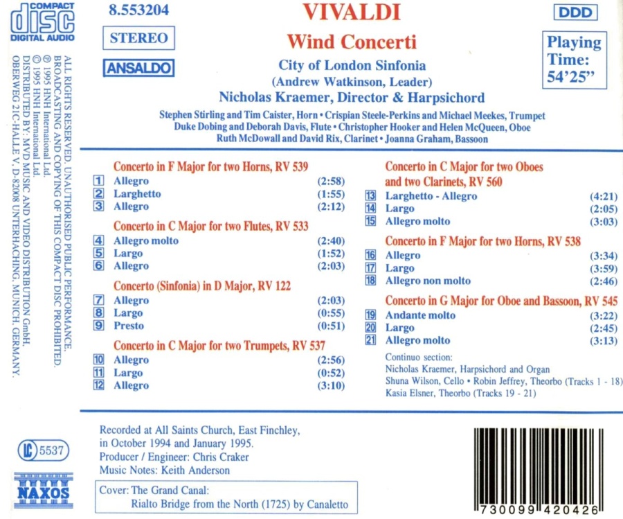 VIVALDI: Wind Concertos - slide-1