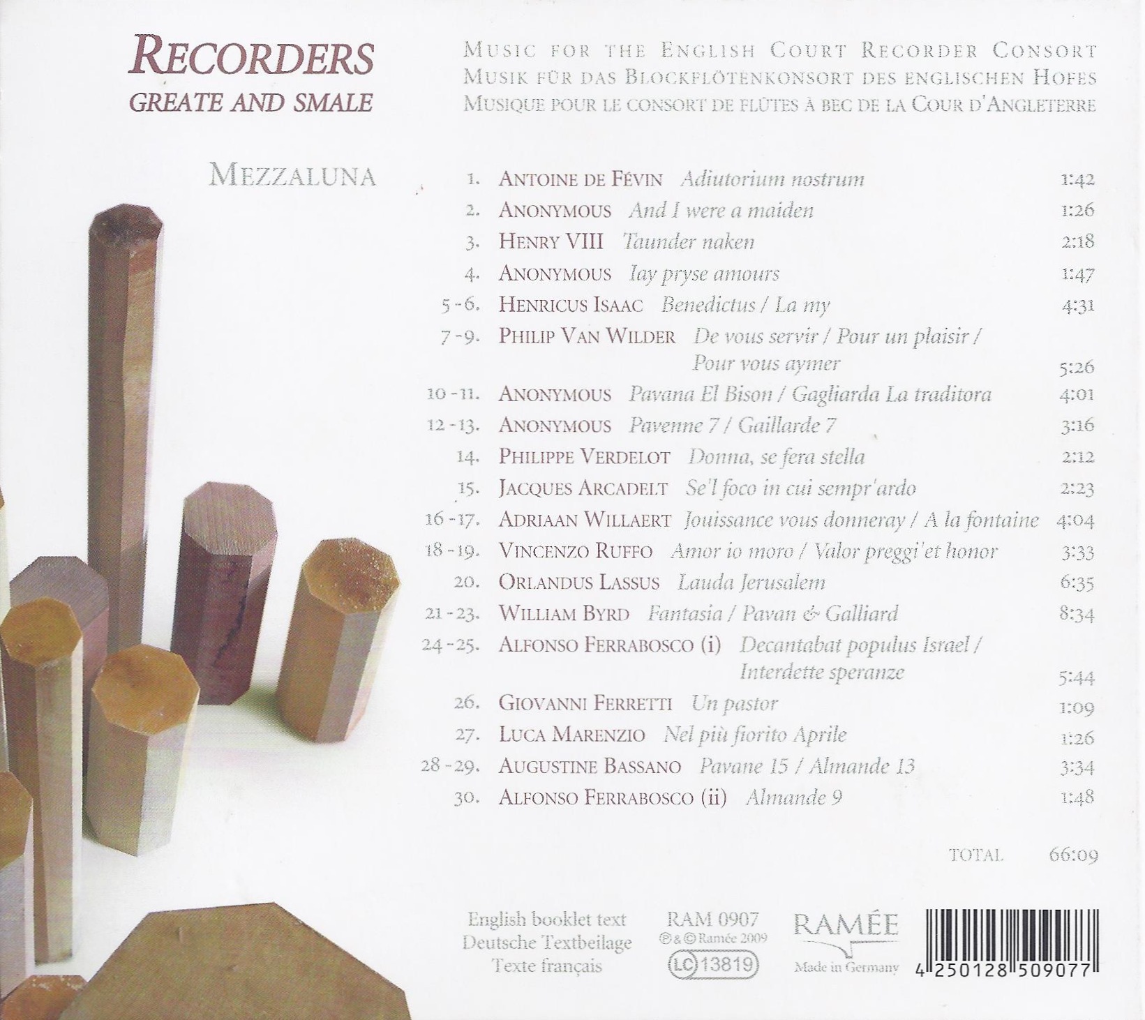 Music for the English Court Recorder Consort - slide-1