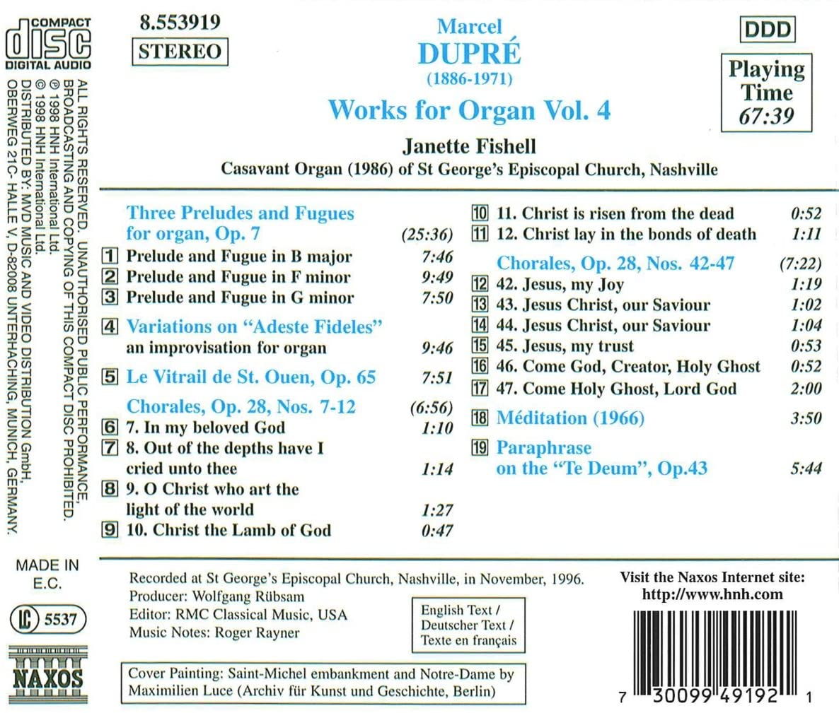 DUPRE: Works for Organ vol. 4 - slide-1