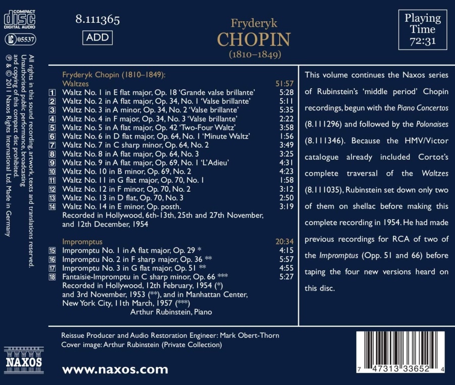 Chopin: Waltzes & Impromptus (nagr. 1953-57) - slide-1